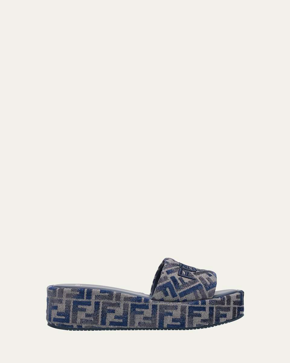 Sunshine FF Chenille Jacquard Platform Sandals